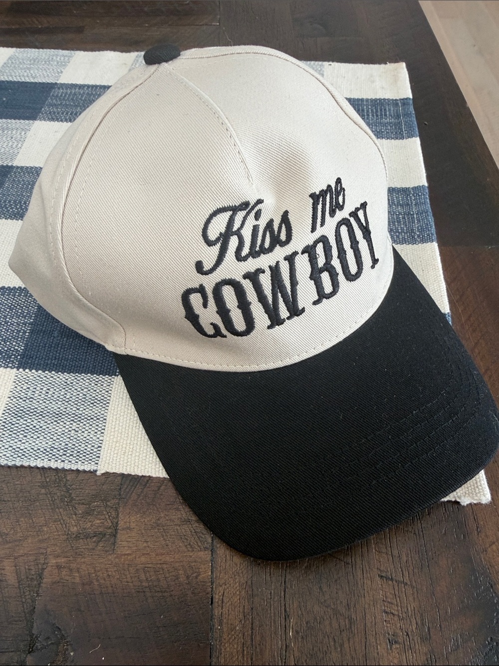 Kiss Me Cowboy Two-Tone Baseball Cap